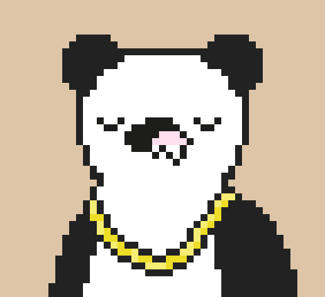 [59d3a7] Pixel Panda Face NEW 5