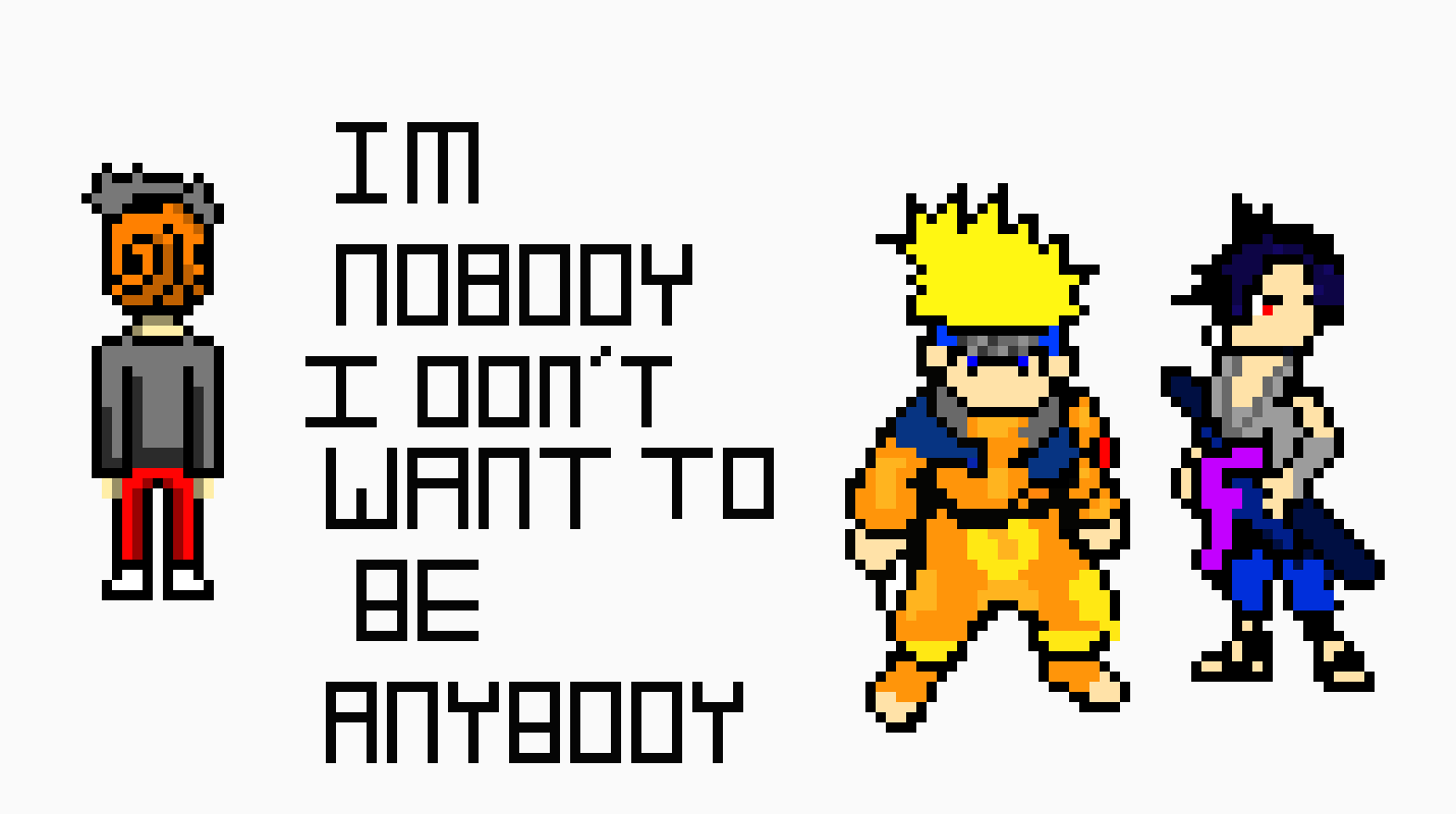 [9664c4] Naruto Pixel Art Obito Uchiha