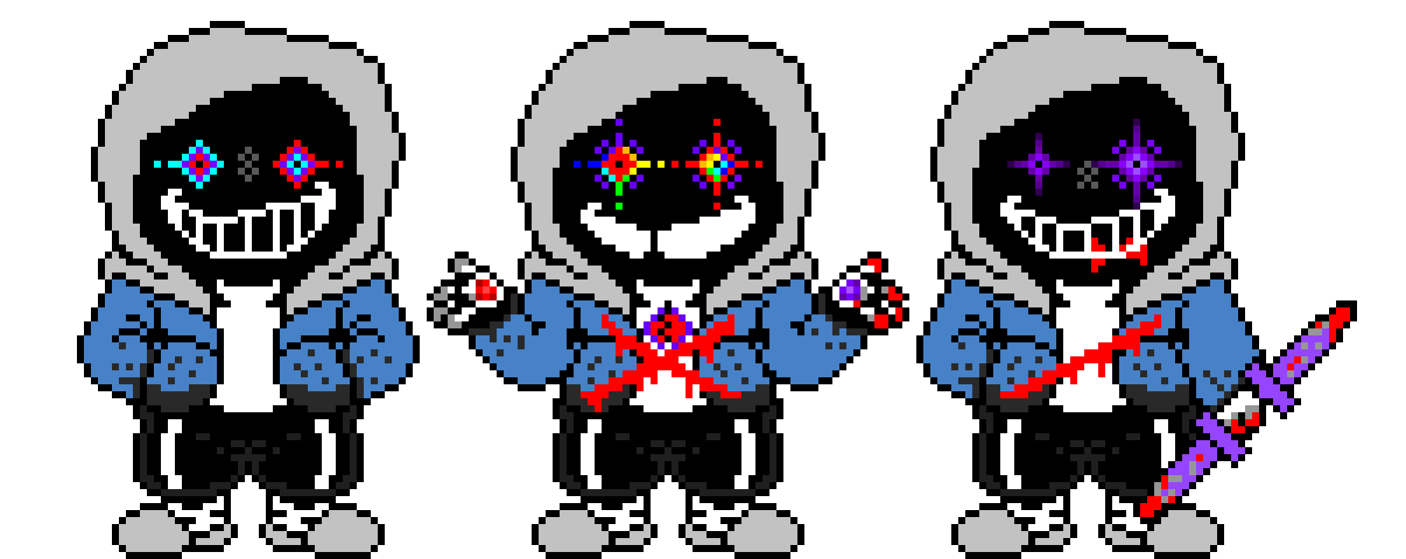 DustDust Sans The Skeleton last Hatred Hardmode Battle Sprite. (V4)