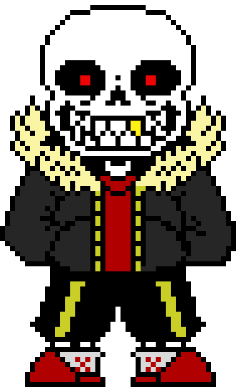 [8597b0] lemme get this over with, so heres fell sans. all edgy and epic, shipped for no reason at all.