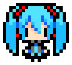 [9664c4] Pixel Chibi Hatsune Miku