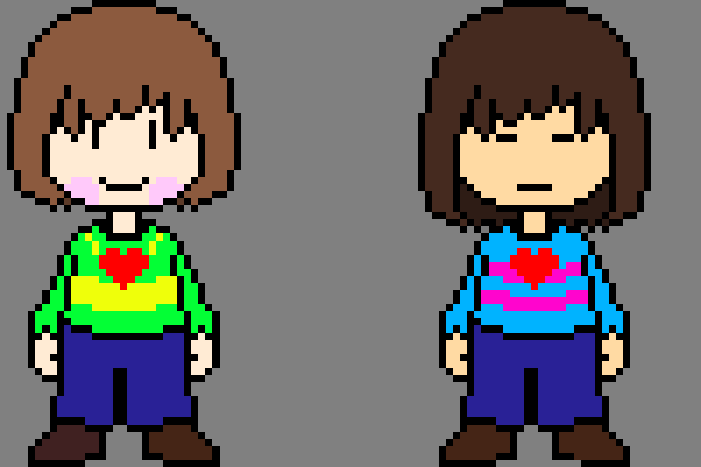 [d3c420] Undertale Chara and Frisk
