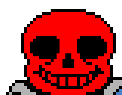 [bee927] Undertale Sans The Skeleton Battle Sprites. ( Colored Version )