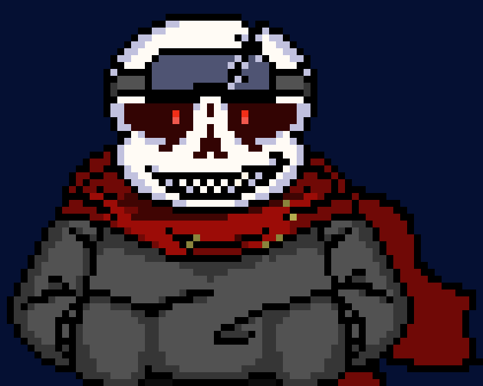 [0b51d0] -Casually sittiong outside of the Fell house- [Fell!Skeld]