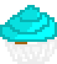 [9664c4] Cyan Marble Cupcake