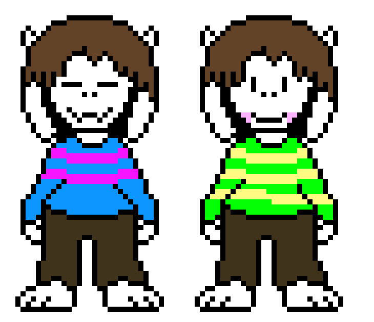 [9664c4] Monster Frisk and Monster Chara.