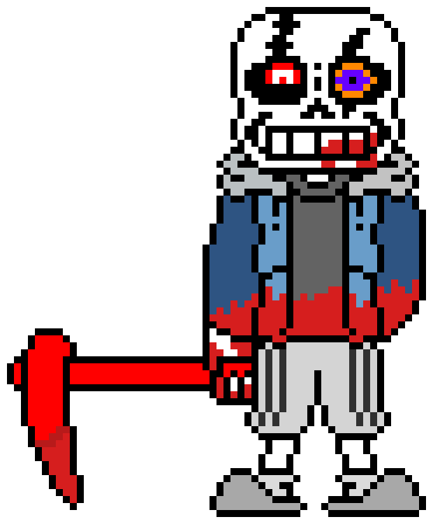 [d6b045] *Demented!Killer uses his true scythe to kill the dust sanses*