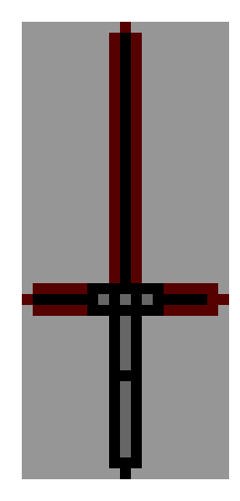 [17ade9] DragX0n's Dark crimson cross-guard lightsaber