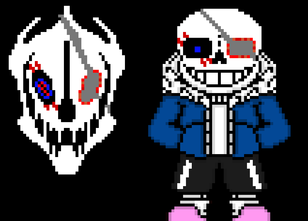 [9ecf97] burnt sans and blaster