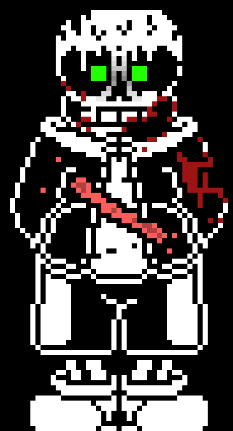[2fbf6b] * Damaged walks around. ( Damaged is basically a kindness souled sans that can take damage from people.. hes basically a cure... and he has 10,000,000,000,000 Health )