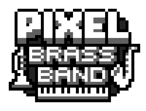 [5b438c] Pixel Brass Band Logo 2 BGW