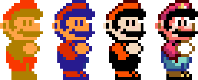 Mario Through the Years.