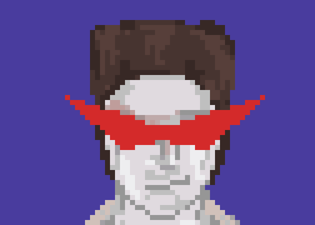[f820eb] do I try to add the red reflection of his glasses onto the metal