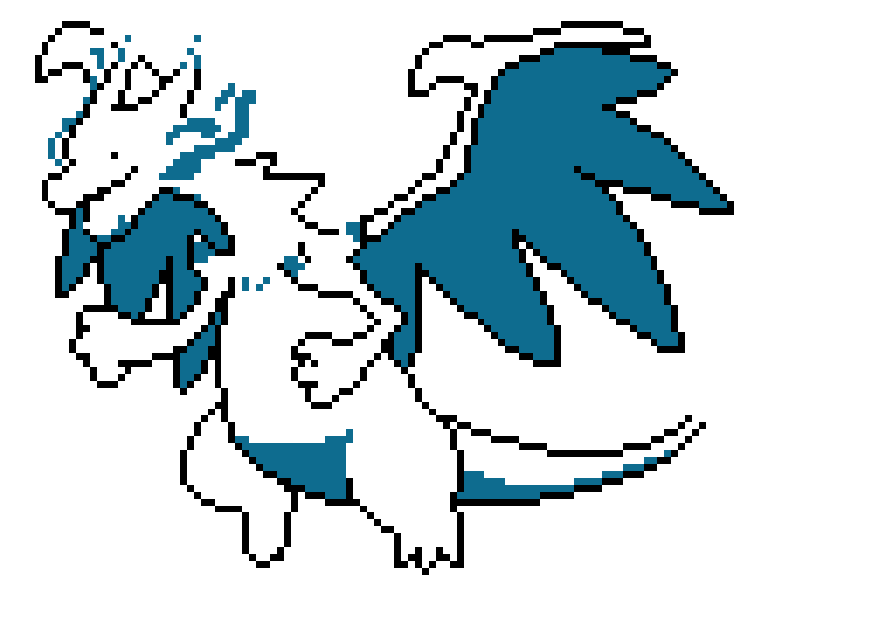 Mega Charizard X Pixel Art