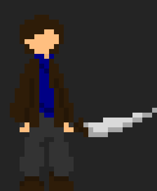 [c7b058] *Everything becomes darker as a sword appears in his hand*