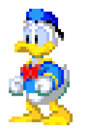 [9664c4] Donald Duck Pixelart