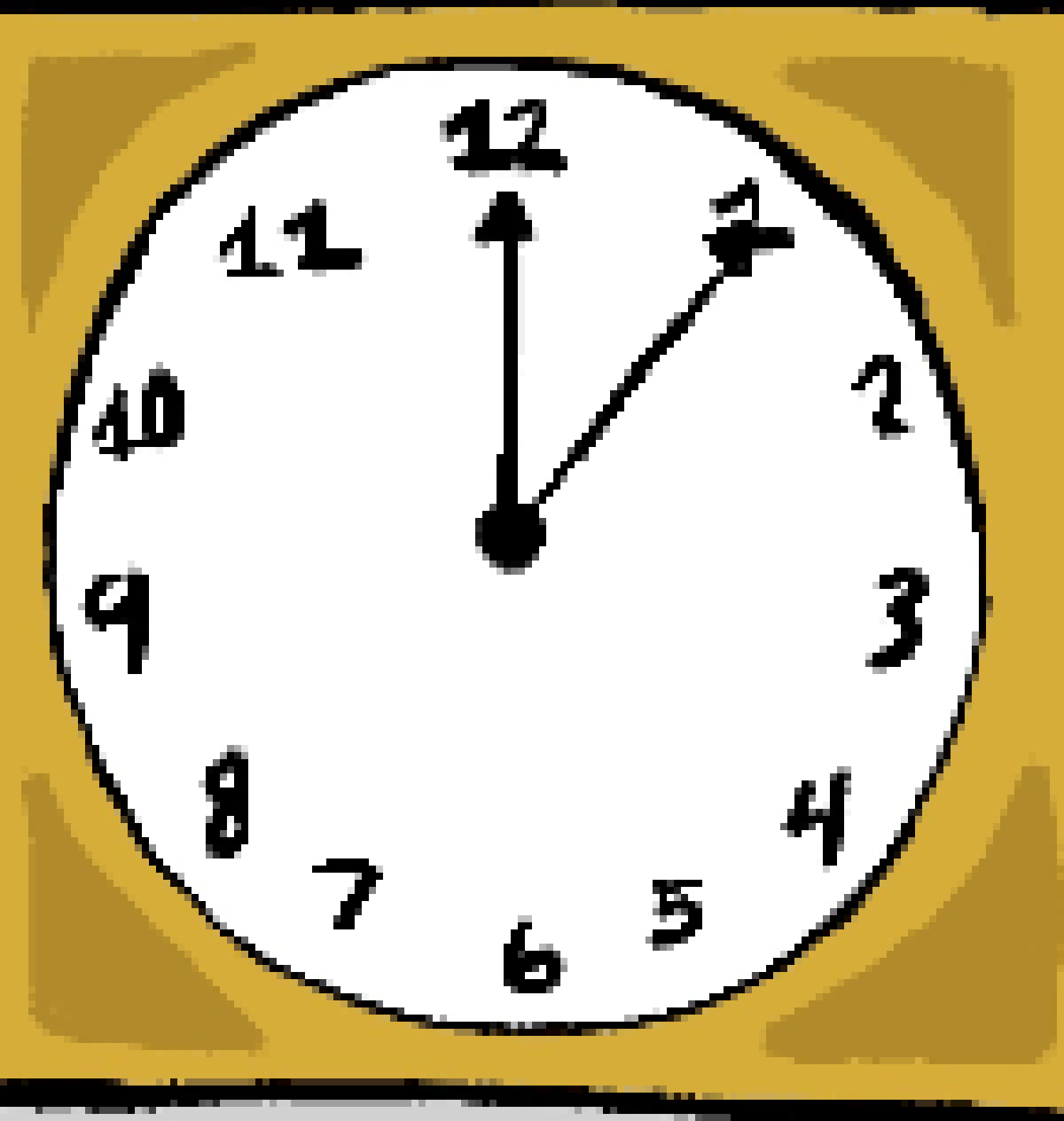 [e1256f] *Pendelum's minute hand ticks forward by one.*