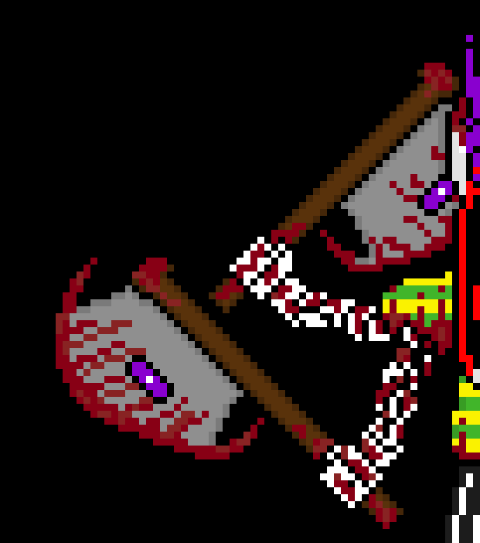 [e62f65] *the perseverance axes start slashing down the cage as the determination axes wait for the kill*