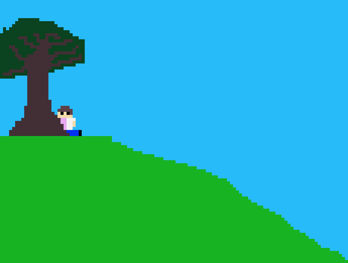 me laying down on a tree