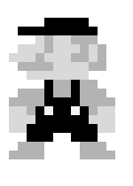 [9664c4] Black and White Mario Reversed