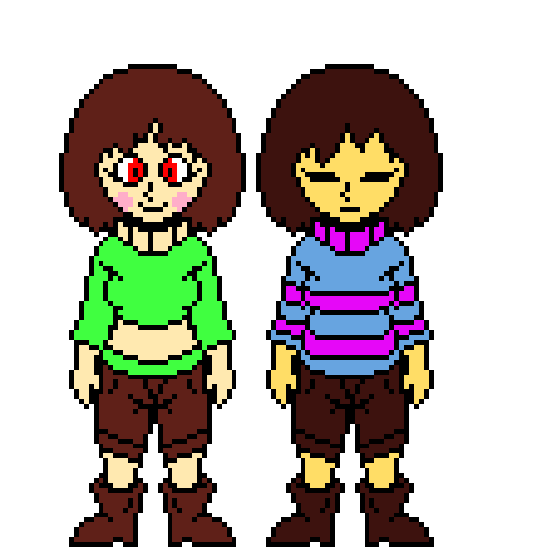  UnderTale Chara and Frisk