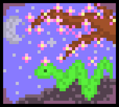 [092307] snake cherry blossom