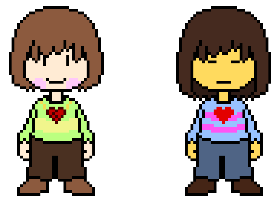 Undertale Chara and Frisk