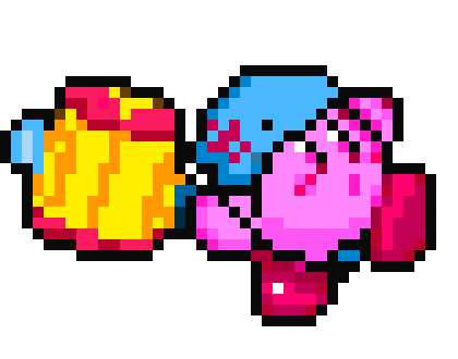 [b4c856] toy hammer kirby pixel
