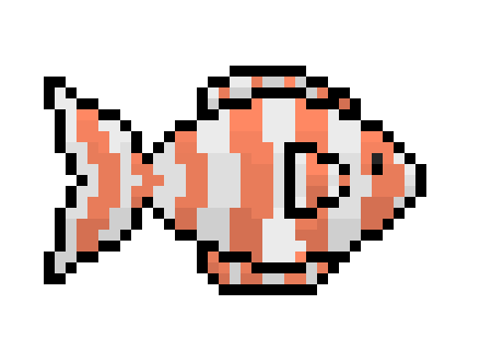 pixel clown fish