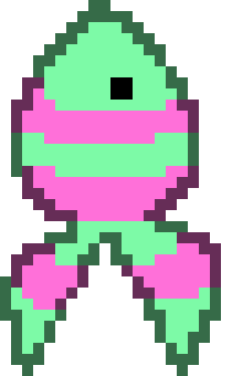 [a6be25] Pink green fish
