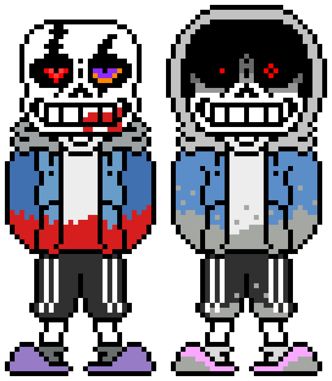 [01770b] *Stress Sans is feeding Dust to Terror Sans*