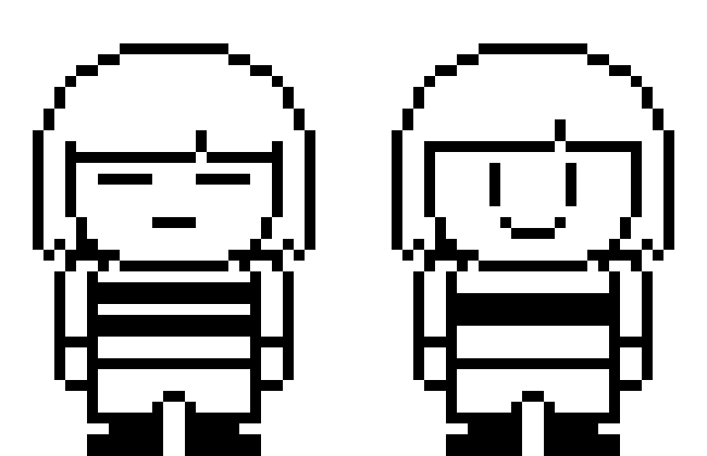Fan-made Undertale Chara & Frisk Battle Sprite