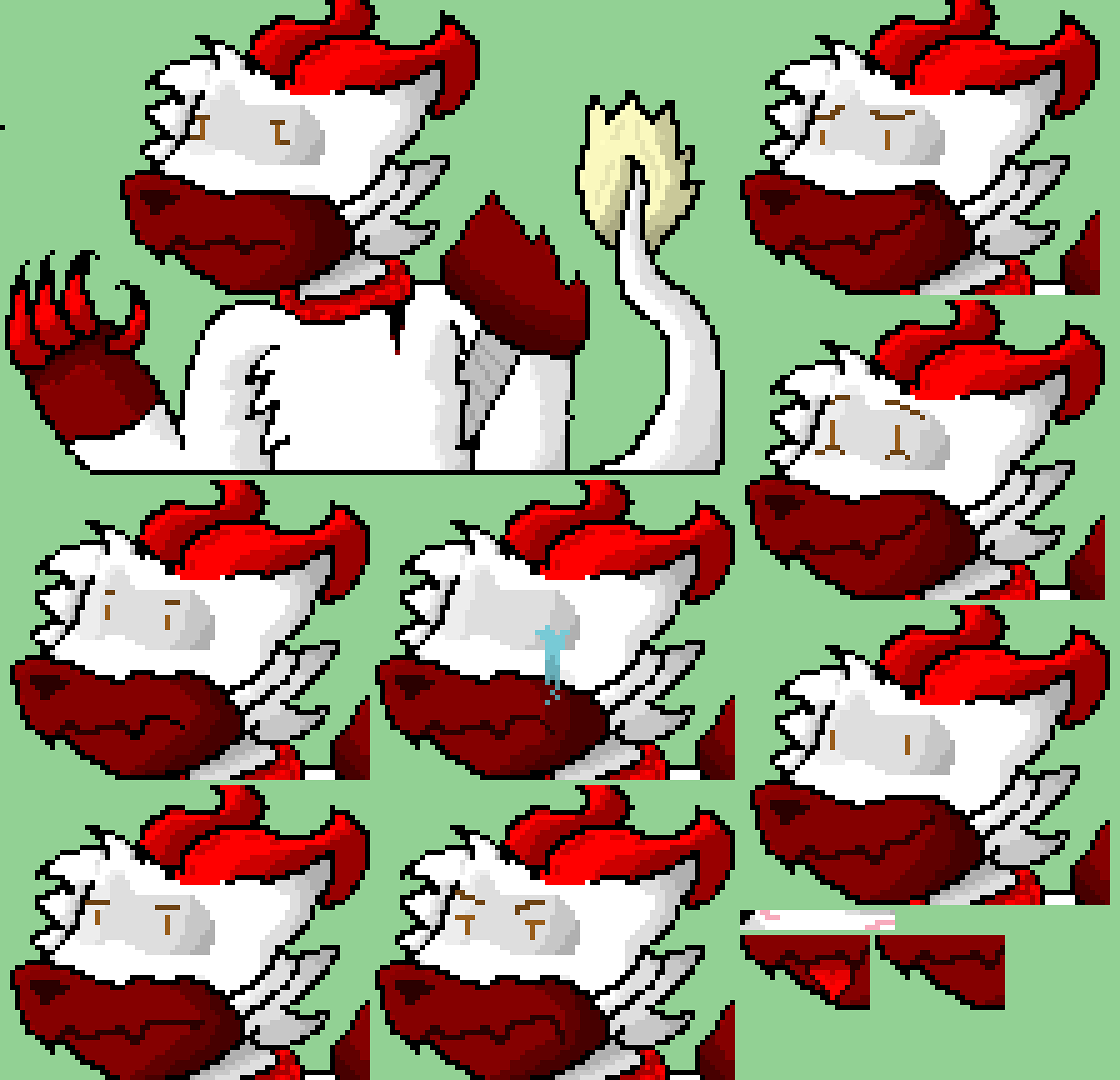 Terrie, mildly like Undyne.... [Done the other faces]
