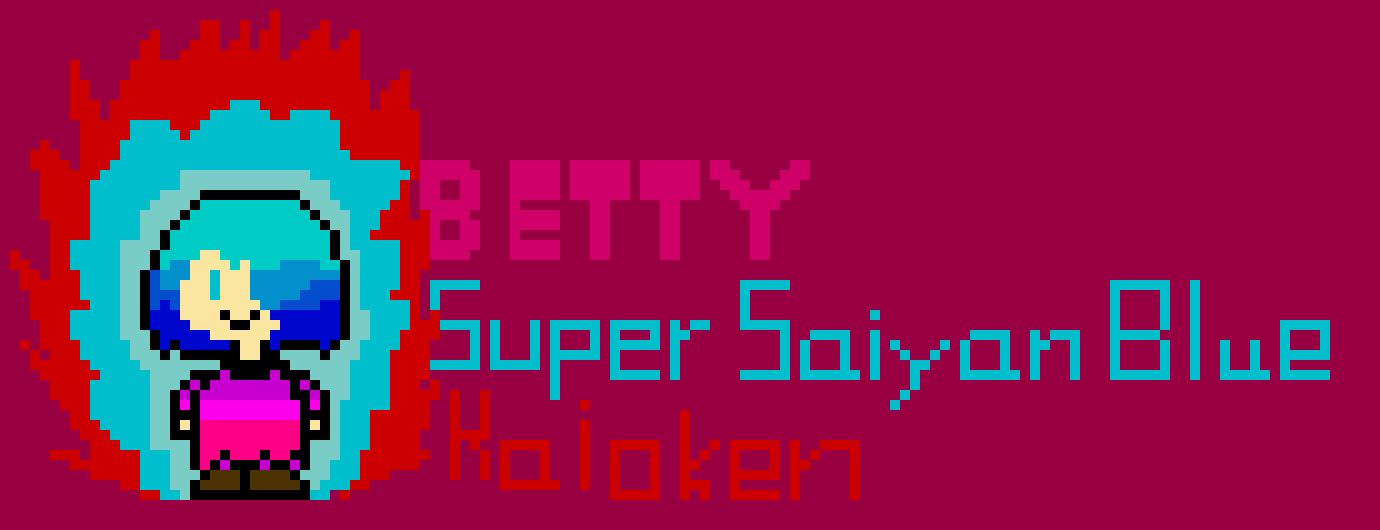 [9664c4] Betty SSJ Blue Kaioken [GLITCHTALE/DRAGONGLITCH SUPER] Sprite