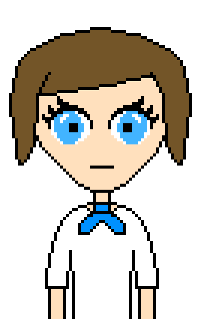 hey can someone help me with my sprite? I wanted it to have long hair but I can not for the life of me make it look good when I add it