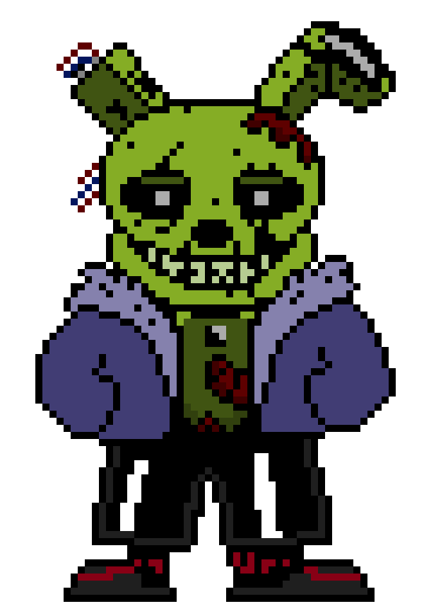 FNaF: The Ultimate Tale/Peter's FNaFTale Springtrap Battle Sprite.