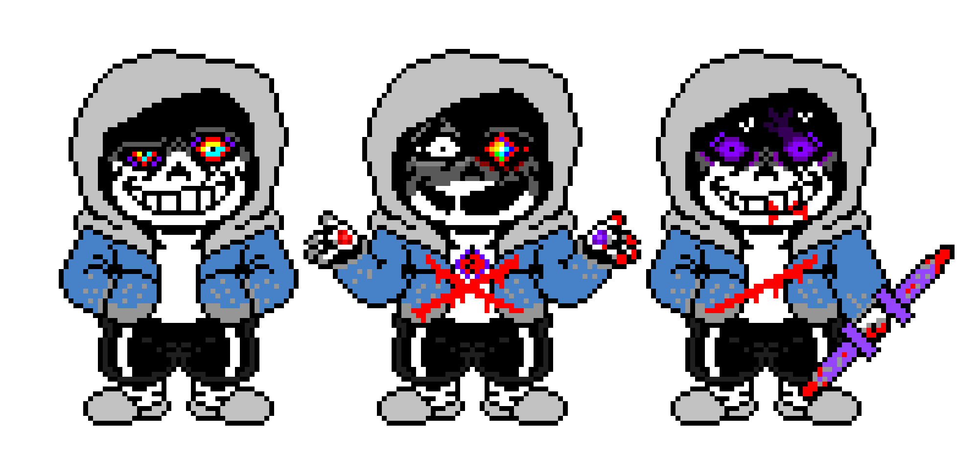[e22435] Dusttale Sans The Skeleton last genocide Hardmode Battle Sprite. (V6)