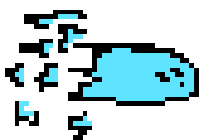 [ce1d0b] pixel slime flying