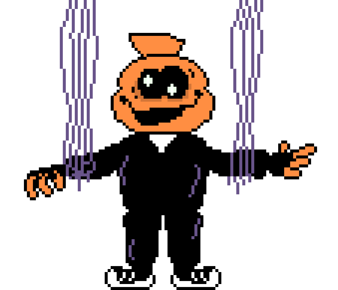 [55e4e5] -someone turned on his machine, pump is dancing...But his strings are breaking off, some flying around and hitting stuff- -Puppet Pump