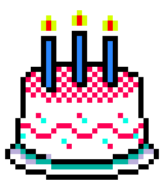 [9e66d3] cake pixel art 