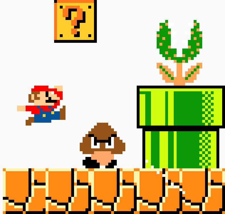 [cdfefd] Mario Bros. custom stage pixel art!