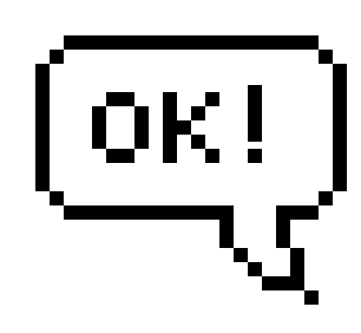 ok pixel speech bubble