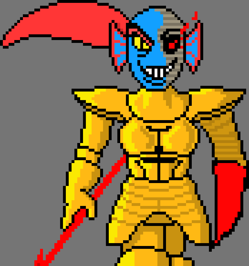 [00a3ad] Undertale Undyne (Colored)