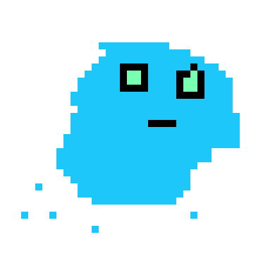 [bde7d8] Blue blob (Jumping)