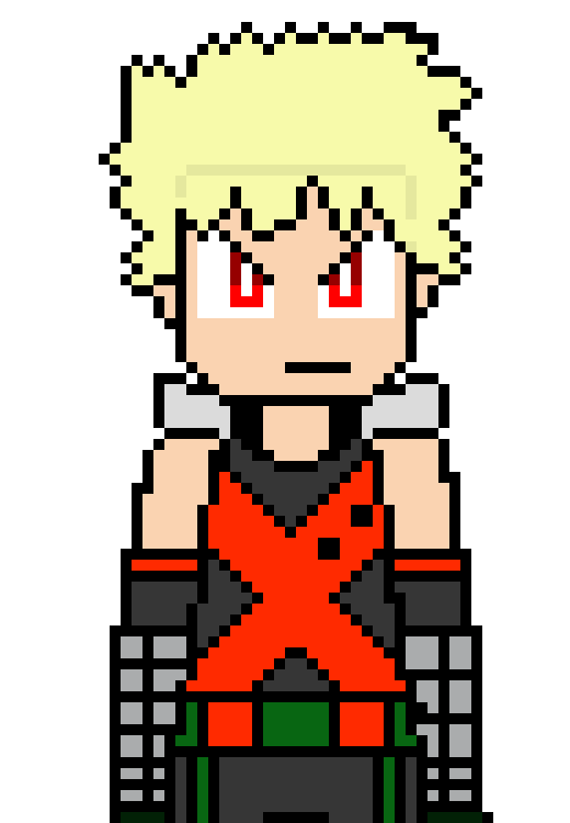 [b9de0d] *he puts the gauntlets on temmie*  - bakugou katsuki  