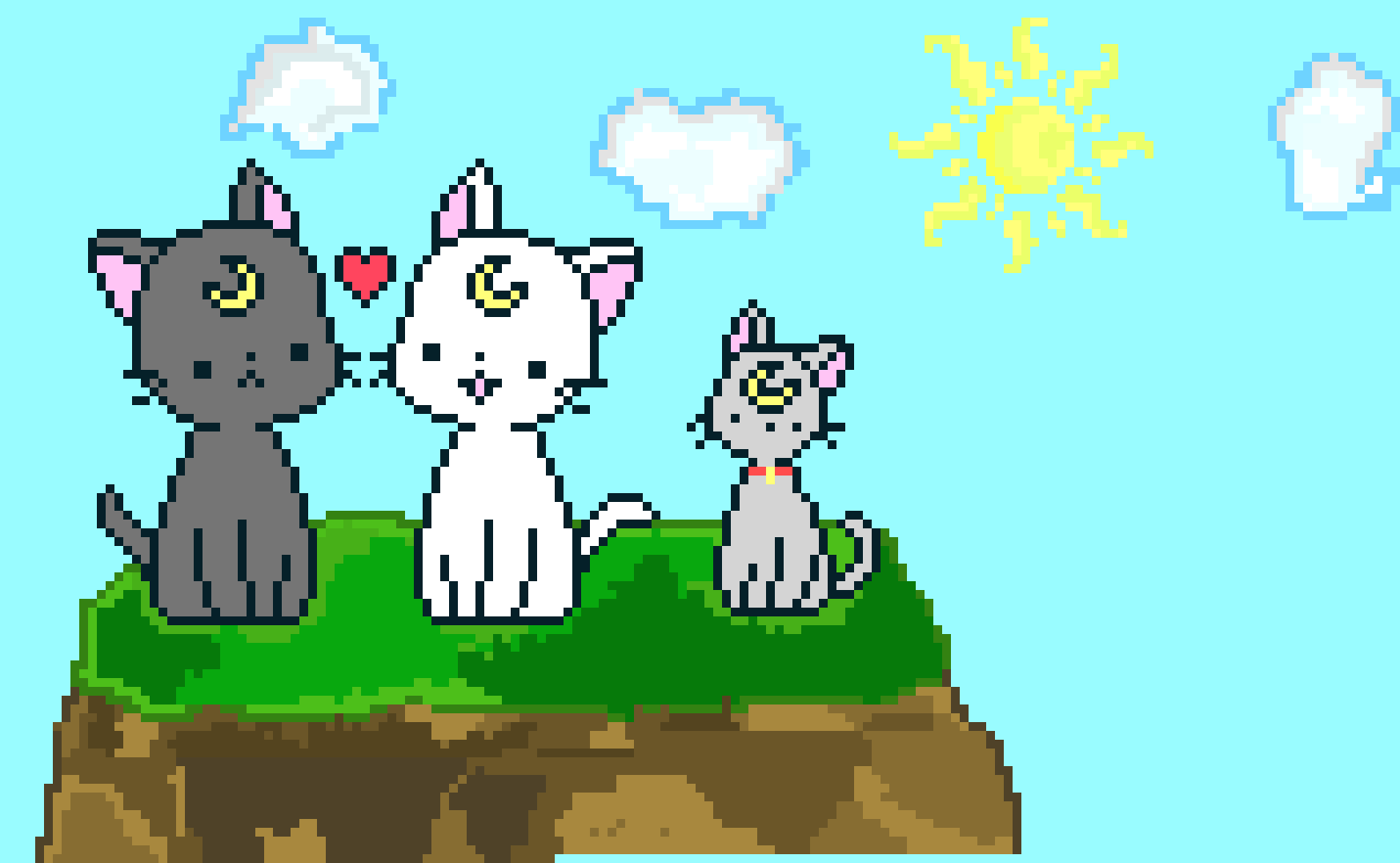 [9664c4] Luna and Atemis and Diana pixel art