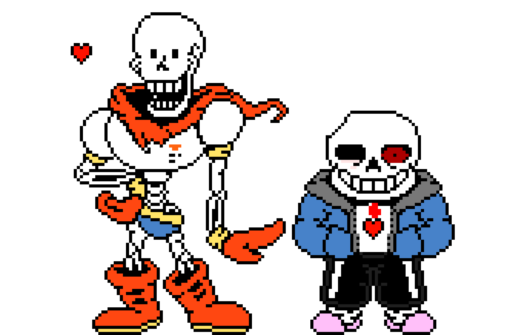 Horror Sans and Papyrus the Skelebros