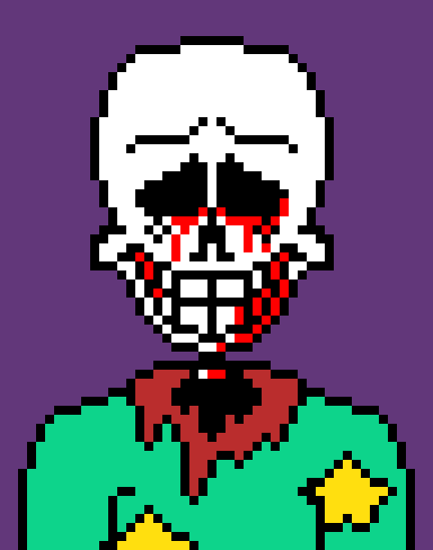 [2fbf6b] * papyrus falls to the ground, bleeding.