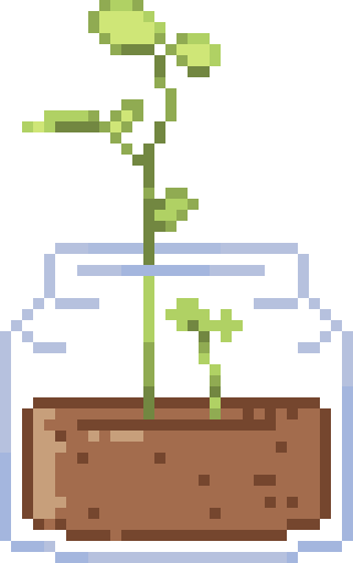 [9b9cad] Potted Plant Pixel Art