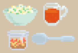 [9664c4] 7-28 tomato soup macaroni salad puchi peach pie